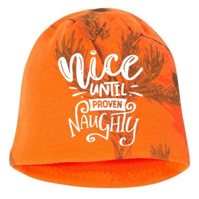 Nice Until Proven Naughty Kati - Camo Knit Beanie