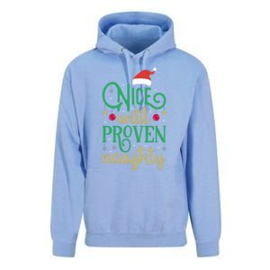 Nice Until Proven Naughty Funny Christmas Funny Gift Unisex Surf Hoodie