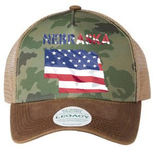 Nebraska Usa Proud United States America Patriot Flag Us Gift Legacy Tie Dye Trucker Hat