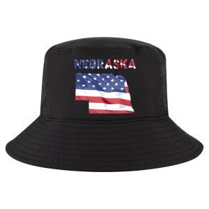 Nebraska Usa Proud United States America Patriot Flag Us Gift Cool Comfort Performance Bucket Hat