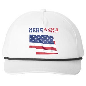 Nebraska Usa Proud United States America Patriot Flag Us Gift Snapback Five-Panel Rope Hat