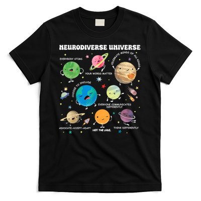 Neurodiverse Universe Planet Autism Awareness Support Squad T-Shirt