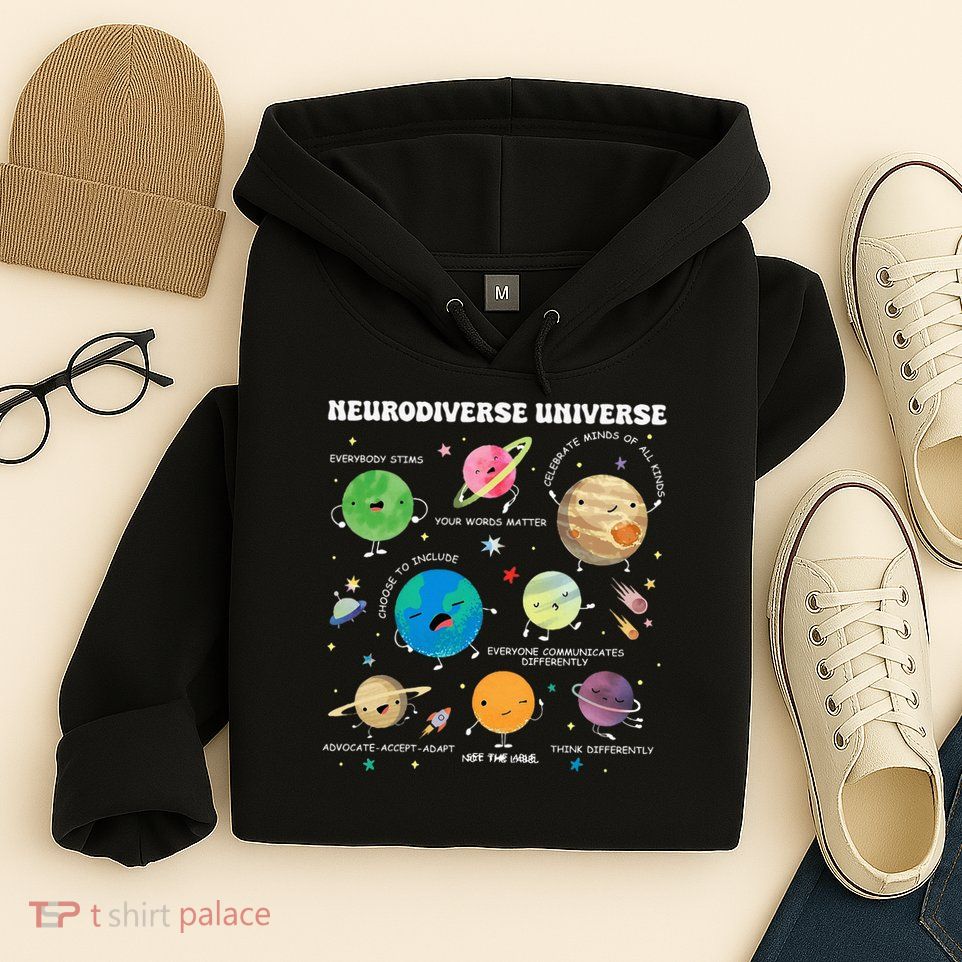 Neurodiverse Universe Planet Autism Awareness Support Squad Hoodie