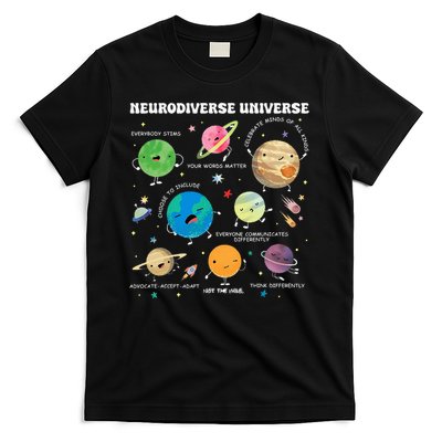 Neurodiverse Universe Planet Autism Awareness Support Squad T-Shirt