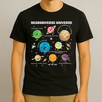 Neurodiverse Universe Planet Autism Awareness Support Squad T-Shirt