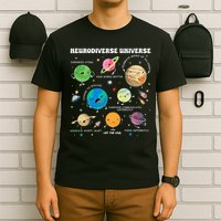 Neurodiverse Universe Planet Autism Awareness Support Squad T-Shirt