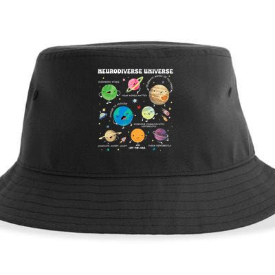 Neurodiverse Universe Planet Autism Awareness Support Squad Sustainable Bucket Hat