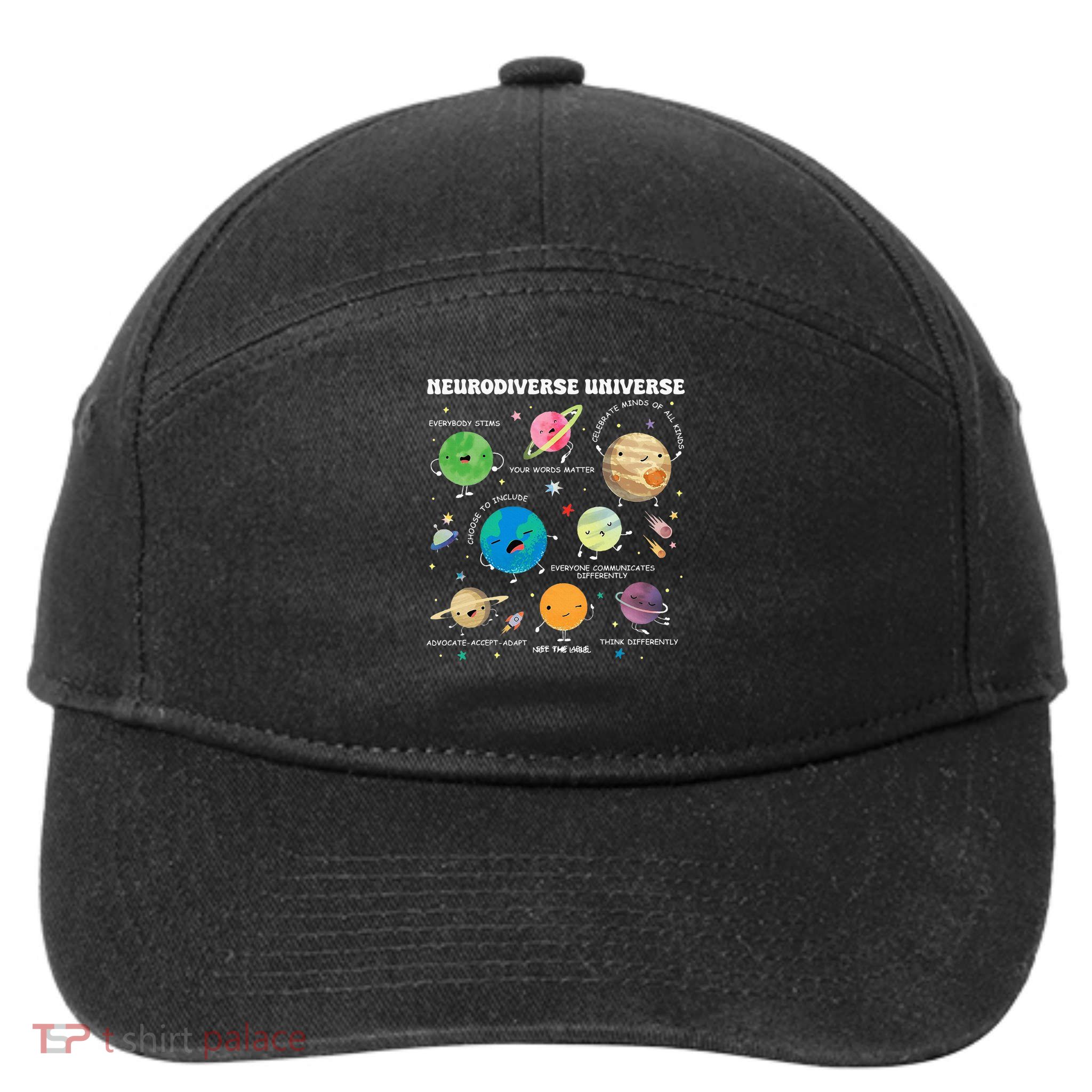 Neurodiverse Universe Planet Autism Awareness Support Squad 7-Panel Snapback Hat