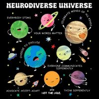 Neurodiverse Universe Planet Autism Awareness Support Squad Bucket Hat