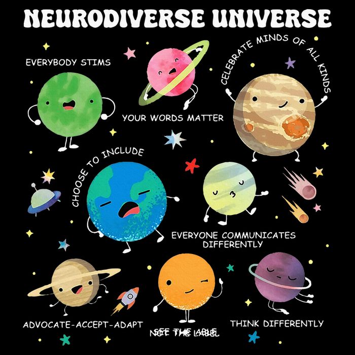 Neurodiverse Universe Planet Autism Awareness Support Squad Bucket Hat