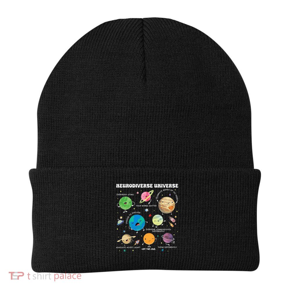 Neurodiverse Universe Planet Autism Awareness Support Squad Beanie