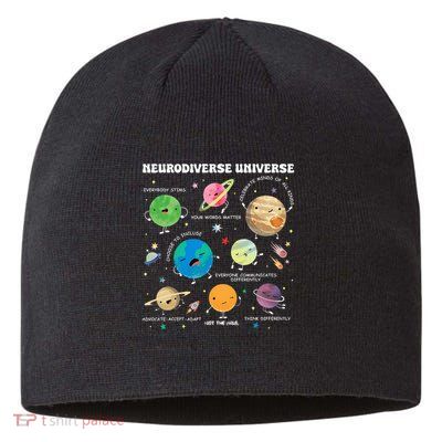 Neurodiverse Universe Planet Autism Awareness Support Squad Sustainable Beanie