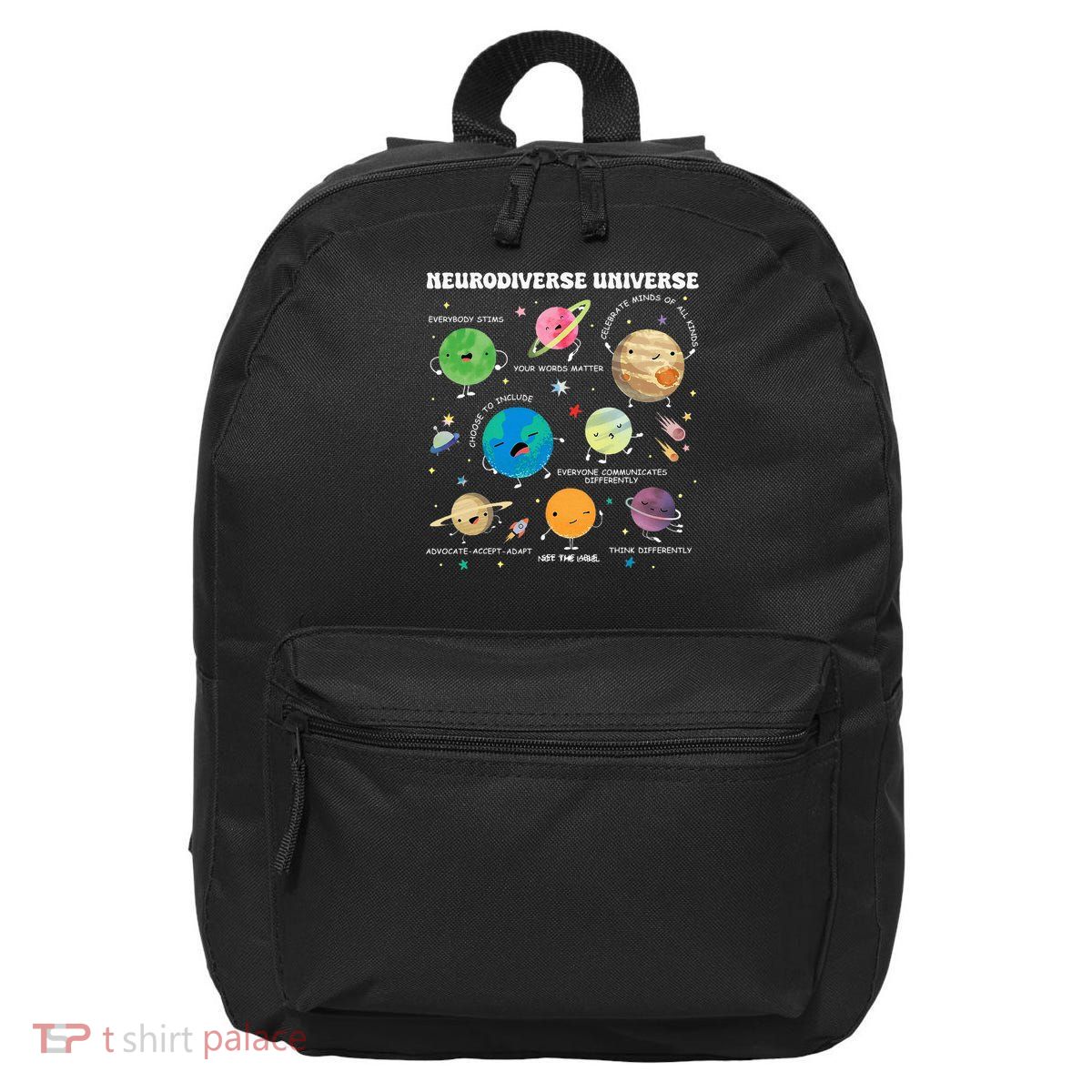 Neurodiverse Universe Planet Autism Awareness Support Squad 16 in Basic Backpack