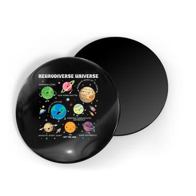 Neurodiverse Universe Planet Autism Awareness Support Squad Magnet