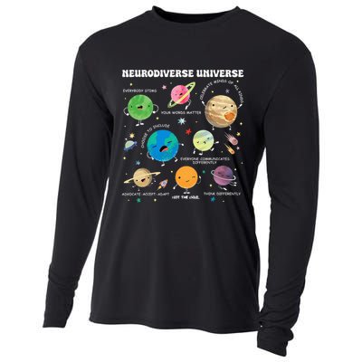 Neurodiverse Universe Planet Autism Awareness Support Squad Cooling Performance Long Sleeve Crew
