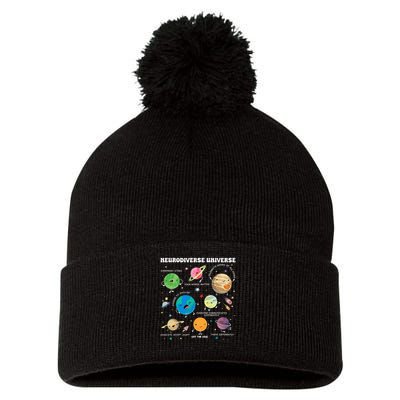 Neurodiverse Universe Planet Autism Awareness Support Squad Pom Pom 12in Knit Beanie