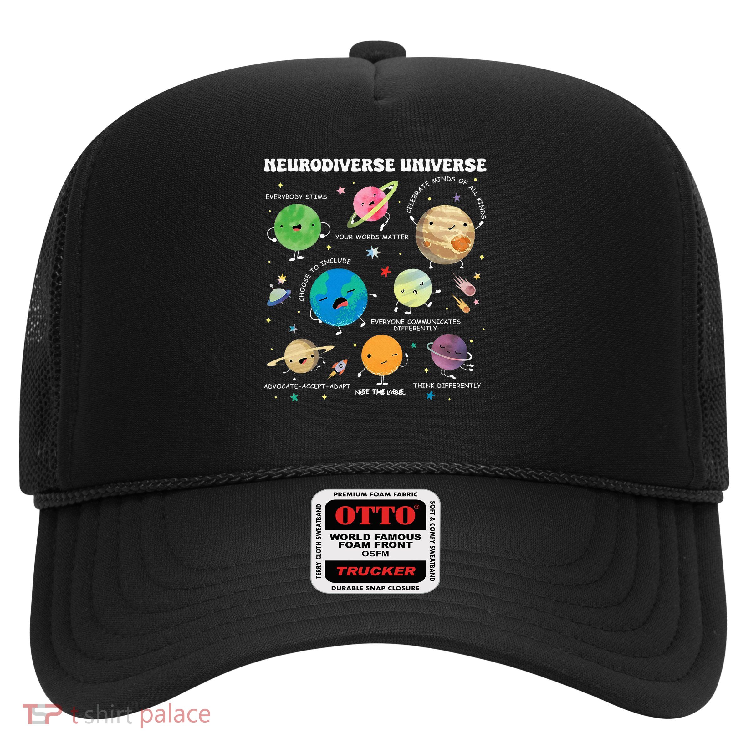 Neurodiverse Universe Planet Autism Awareness Support Squad Trucker Hat