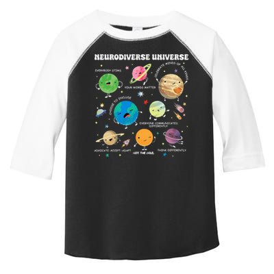 Neurodiverse Universe Planet Autism Awareness Support Squad Toddler Fine Jersey T-Shirt