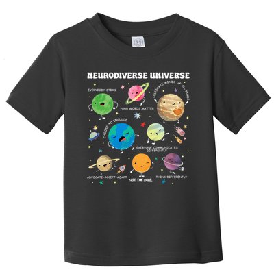 Neurodiverse Universe Planet Autism Awareness Support Squad Toddler T-Shirt