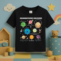 Neurodiverse Universe Planet Autism Awareness Support Squad Toddler T-Shirt