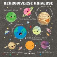 Neurodiverse Universe Planet Autism Awareness Support Squad Cotton Canvas Backpack