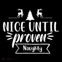 Nice Until Proven Naughty Stripe Pom Pom Beanie
