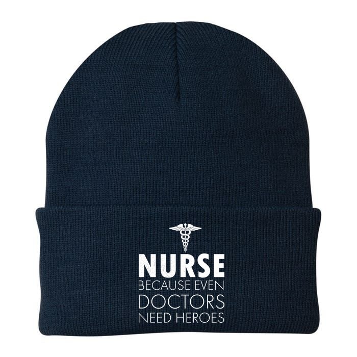 Nurse Because Even Doctors Need Heroes Knit Cap Winter Beanie