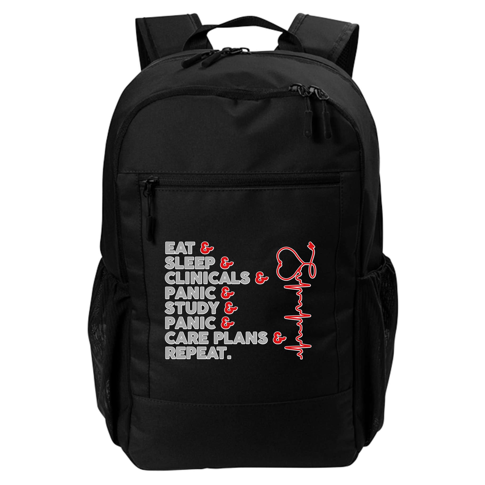 Nurse Eat Sleep Panic Clinicals Repeat Backpack