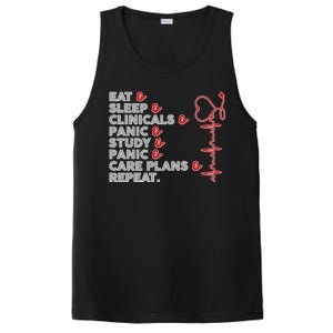 Nurse Eat Sleep Panic Clinicals Repeat PosiCharge Competitor Tank