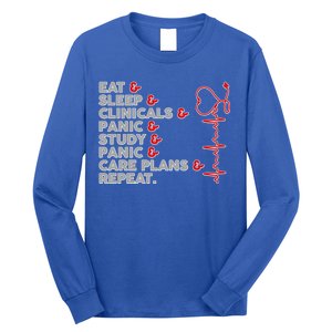 Nurse Eat Sleep Panic Clinicals Repeat Long Sleeve Shirt