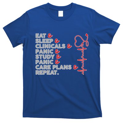 Nurse Eat Sleep Panic Clinicals Repeat T-Shirt