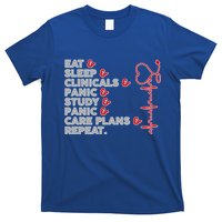 Nurse Eat Sleep Panic Clinicals Repeat T-Shirt