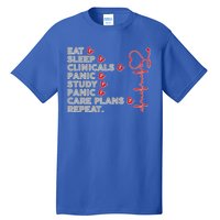 Nurse Eat Sleep Panic Clinicals Repeat Tall T-Shirt