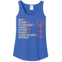 Nurse Eat Sleep Panic Clinicals Repeat Ladies Essential Tank