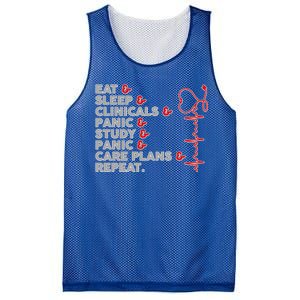 Nurse Eat Sleep Panic Clinicals Repeat Mesh Reversible Basketball Jersey Tank