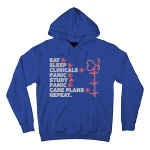 Nurse Eat Sleep Panic Clinicals Repeat Tall Hoodie