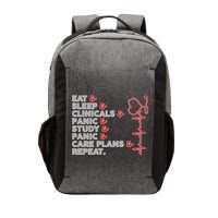 Nurse Eat Sleep Panic Clinicals Repeat Vector Backpack