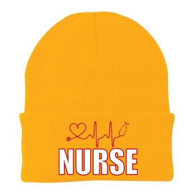 Nurse Heartbeat Logo Knit Cap Winter Beanie