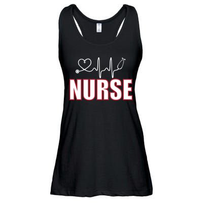Nurse Heartbeat Logo Ladies Essential Flowy Tank