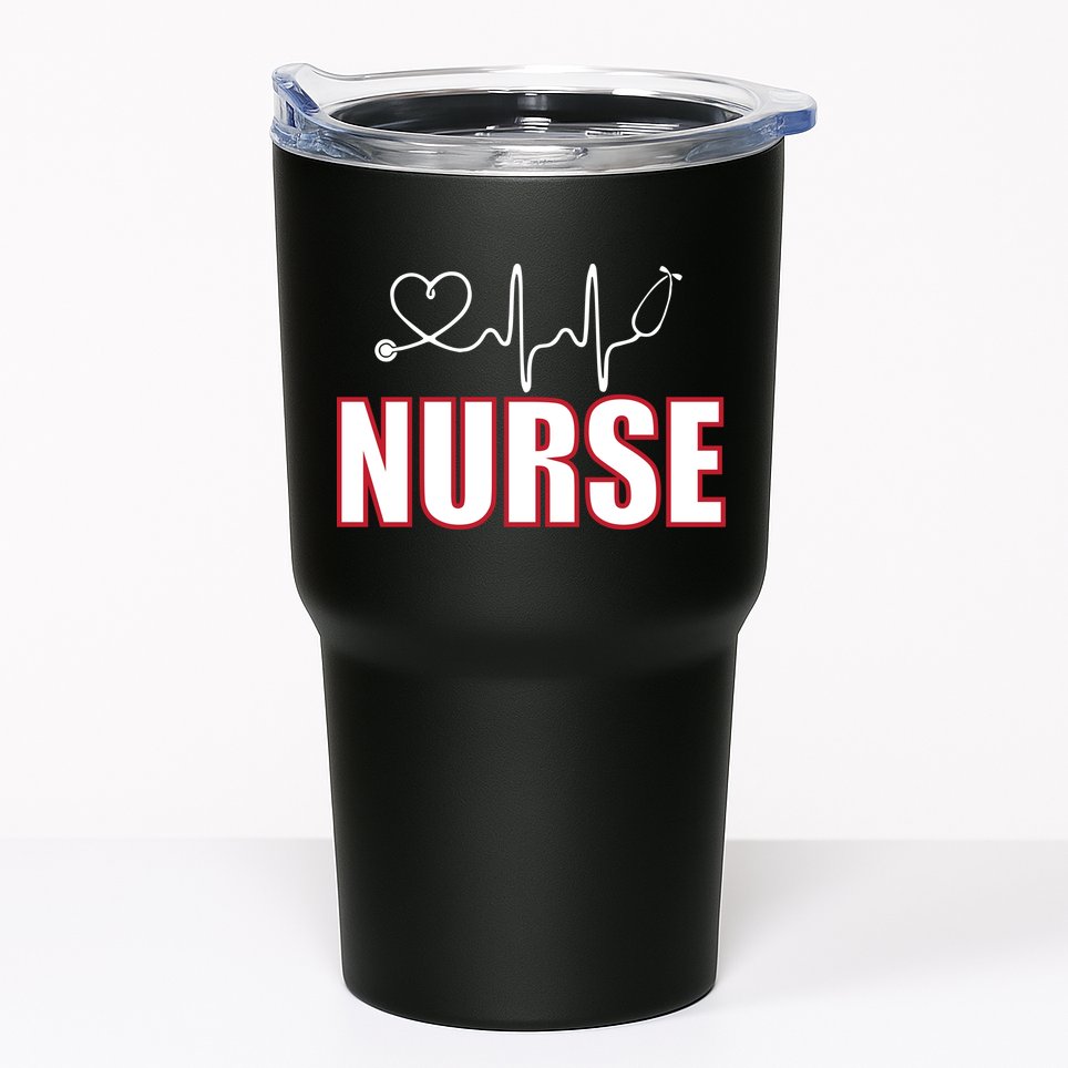 Nurse Heartbeat Logo Tumbler