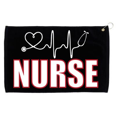 Nurse Heartbeat Logo Grommeted Golf Towel