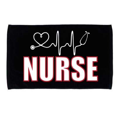 Nurse Heartbeat Logo Microfiber Hand Towel