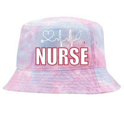 Nurse Heartbeat Logo Tie-Dyed Bucket Hat