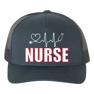 Nurse Heartbeat Logo Yupoong Adult 5-Panel Trucker Hat