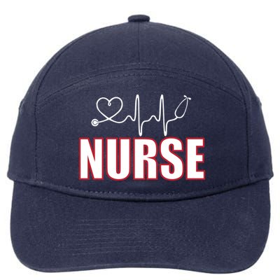 Nurse Heartbeat Logo 7-Panel Snapback Hat