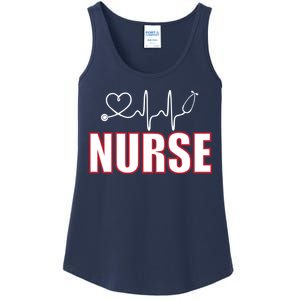 Nurse Heartbeat Logo Ladies Essential Tank