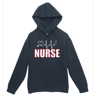 Nurse Heartbeat Logo Urban Pullover Hoodie