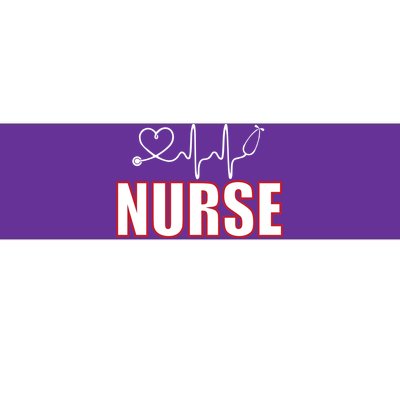 Nurse Heartbeat Logo Bumper Sticker