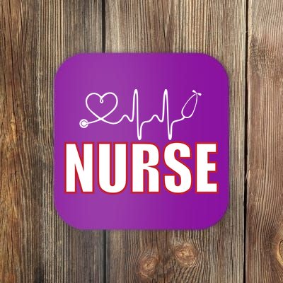 Nurse Heartbeat Logo Coaster