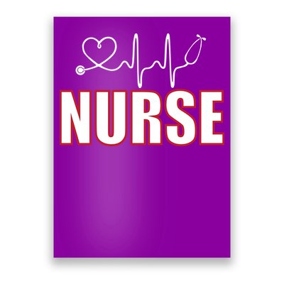 Nurse Heartbeat Logo Poster